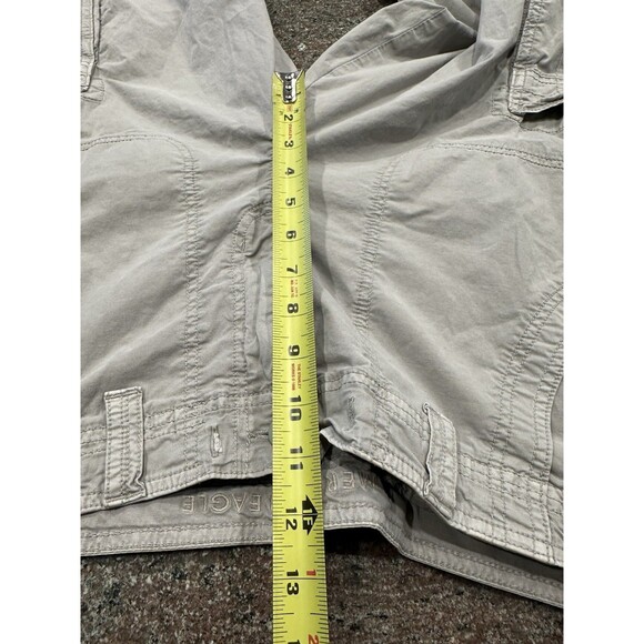 American Eagle skater skater Wide Leg‎ Baggy Size 10 Cargo stretchy cargo gray - Picture 15 of 16